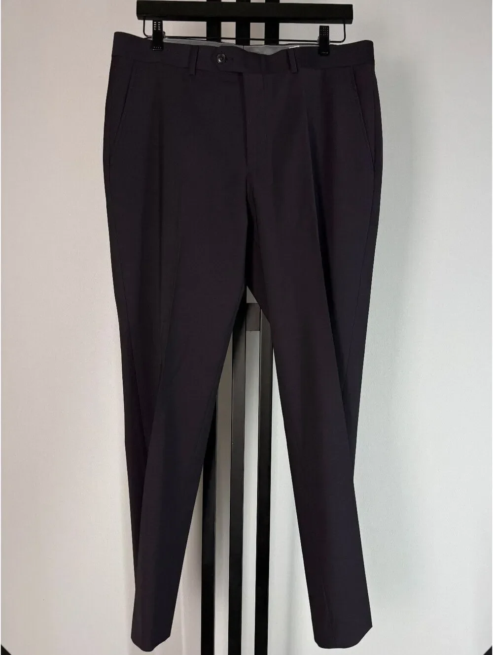 Bar III Slim Fit Two-Piece Suit 44 Short Purple Mauve Wool Blend Separates